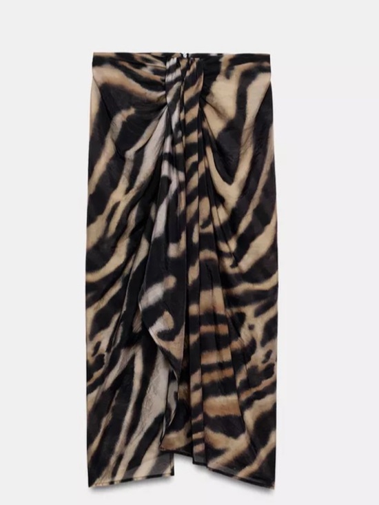 Zara Other - ZARA Animal Print Knotted Pareo Swim Cover Skirt